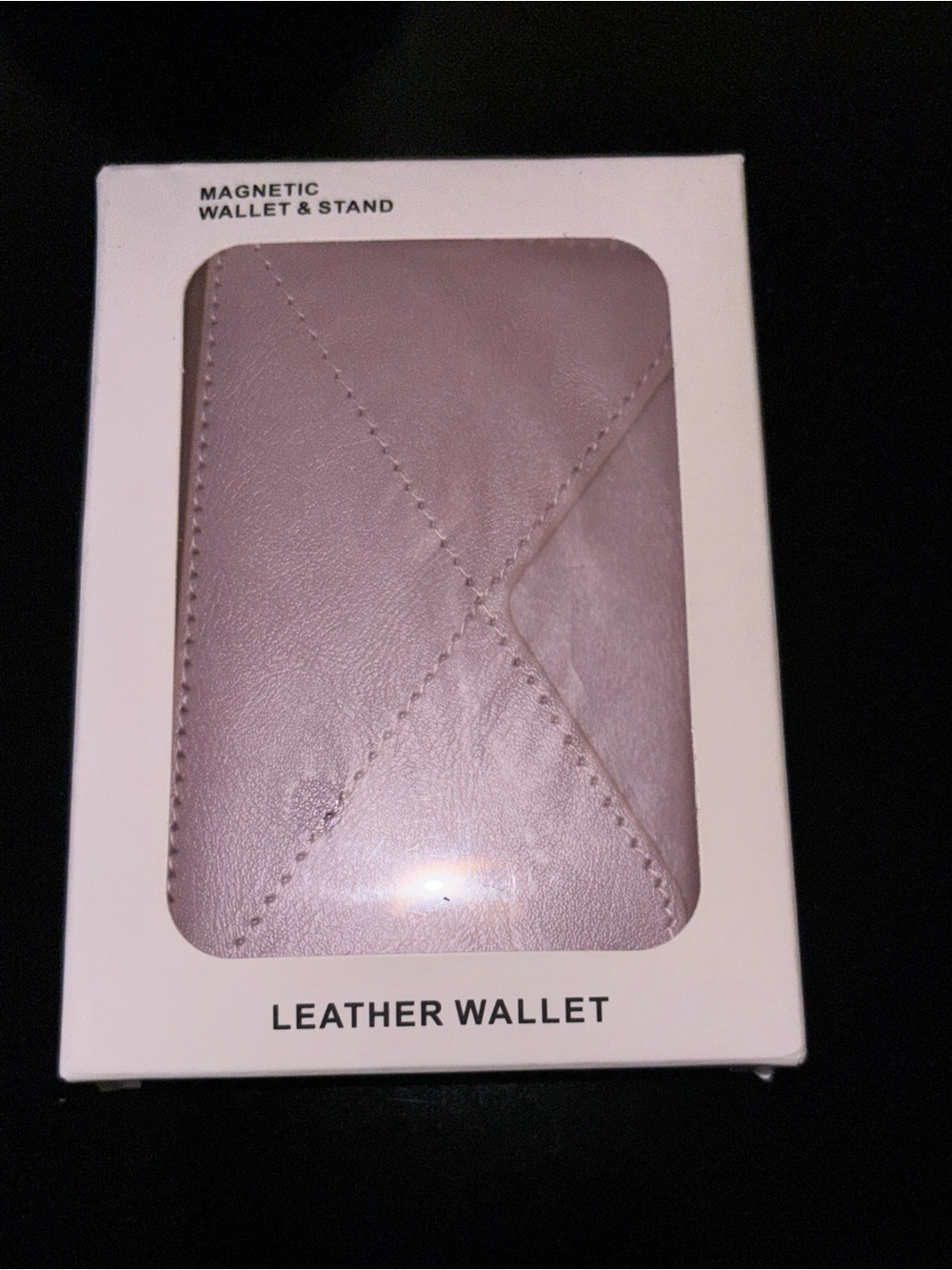 Magnetic Phone Wallet & Stand - Pink Faux Leather Slim MagSafe Card Holder